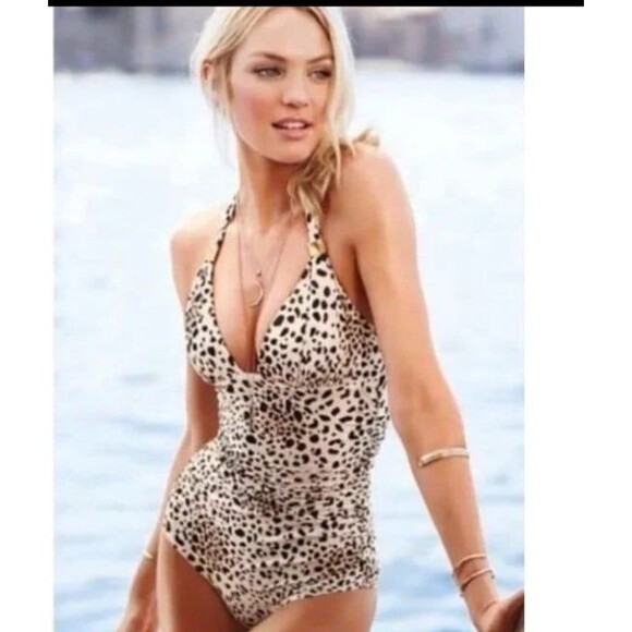Victorias Secret swimsuit one piece leopard ruched S - Picture 7 of 8